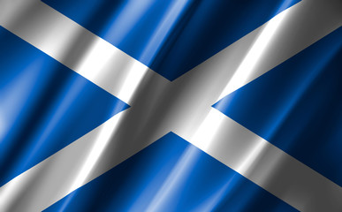 Image of a waving scotland flag.