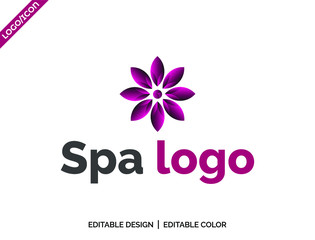 SPA - template logo for Spa lounge, massage area, yoga center, natural Care logo,Swan and green leaf symbol. Spa logo design, leaf logo plant eco green isolated nature, Vector illustration