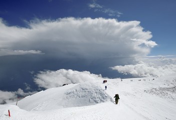 snowboarder on the slope