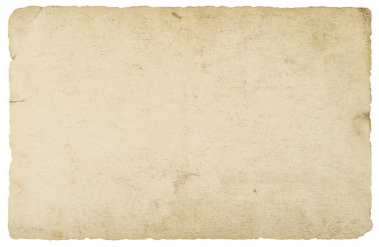 Fototapeta Used paper texture Old cardboard isolated white background