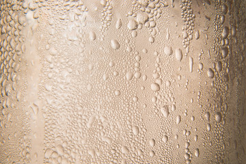 Water drops on the side of the flask.Background & Texture.