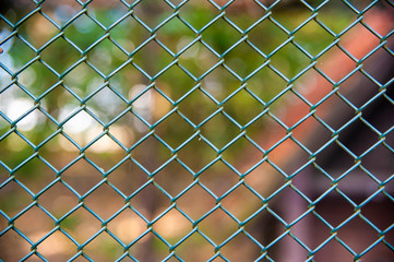 Fototapeta premium Zbliżenie z siatki ogrodzeniowej