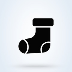 Socks icon. Christmas socks illustration. Simple illustration of sock icon for web