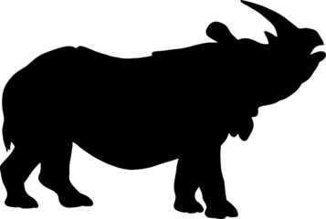 rhino silhouette vector