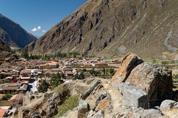 Naklejka premium Historyczna twierdza Ollantaytambo w Świetej Dolinie Inków