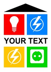 electrician service graphic in vector quality
