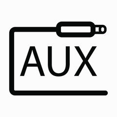 Aux line icon. Vector icon.
