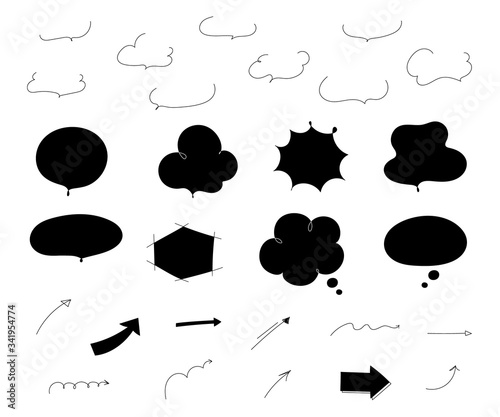 シンプルでおしゃれな吹き出し 矢印 イラスト Wall Mural Yugoro シンプルでおしゃれな吹き出し 矢印 イラスト Wall Mural Yugoro