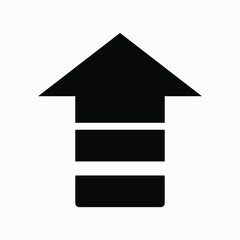 Dark Vector Arrow Icon Intermittent. Vector icon.