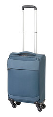 Trolley / suitcase with soft shell blue with clipping path