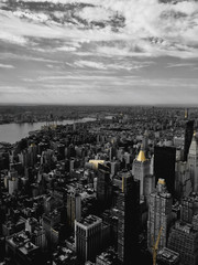 NY black and white skyline