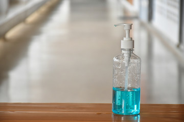 Hand sanitizer gel for hand hygiene Covid-19 or Coronavirus protection.