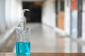 Hand sanitizer gel for hand hygiene Covid-19 or Coronavirus protection.