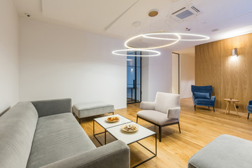 Interior of a modern hotel lounge