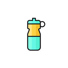 bottle icon vector illustration filled outline