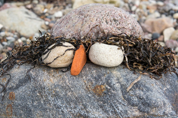 Gesicht gelegt aus Stein