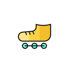 roller skate icon vector illustration filled outline