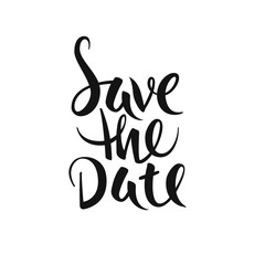 Save the date. lettering