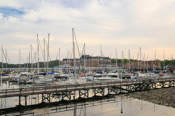 長崎ハウステンボス 夕日に沈むハーバータウン