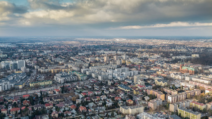 Fototapeta premium Winter in city, Europe, Poland, Mazovia