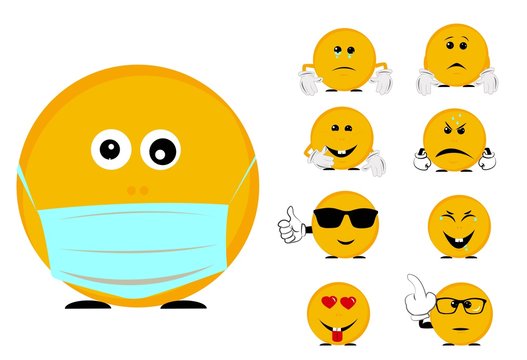 Emoticon. Vector style smile face icons