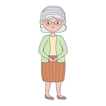 Isolated grandmother avatar vector design
