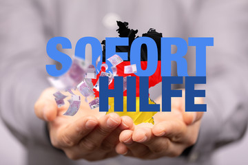Corona- Hilfe, Geld Deutschland.