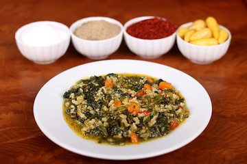 very nice spinach dish for fragrant turkish spicy restaurants and advertisement designers