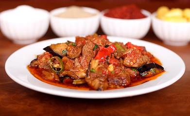 excellent turkish food eggplant kebab