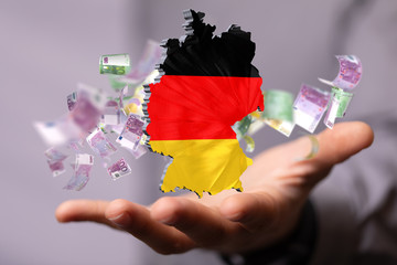 Euro Geldscheine und Coronavirus