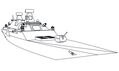 Ship silhouettes detailed vector illustration. Ship stencils isolated on white background