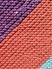 close up of colourful wool