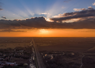 Sunset in Poland, Mazovia