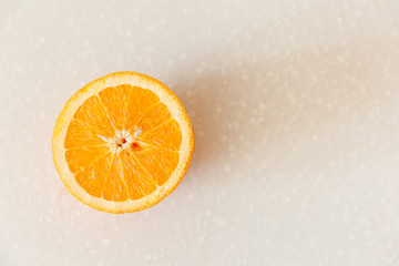 Half of grapefruit, orange, lemon cut for fresh juice. Color splash. Tropical fruits