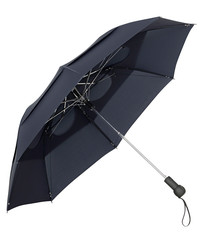 Stormproof umbrella navy with telescopic handle with clipping path