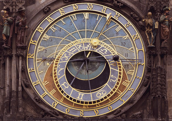 Ampliación del reloj astronómico de Praga. Ciudad magnifica para unos días de turismo.