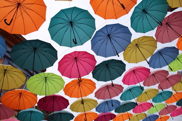 Fototapeta na wymiar Colourful umbrellas