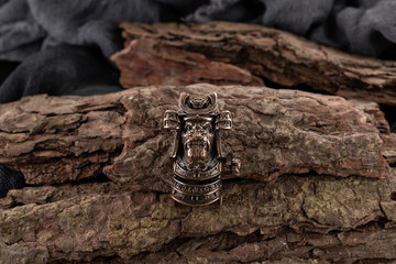 Moscow, Russia - 08/21/2019:
Decoration, bracelet for men and women from the paracord on the braided bracelet made of cord