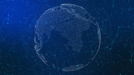 Digital Data Globe Background 03