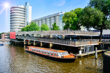 Bicycle parking lot close to the central station (AMSTERDAM, HOLLAND)