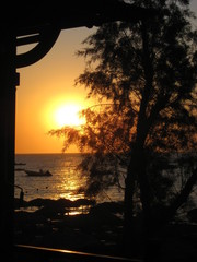Sunrise at Kamari Beach, Santorini