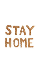 Stay home concept of self-isolation during the Covid-19 coronavirus pandemic.