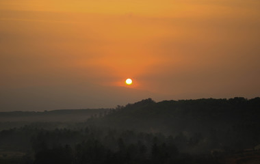 sunrise over the mountains