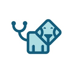 logo dog and health icon vector