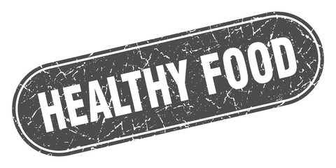 healthy food sign. healthy food grunge black stamp. Label