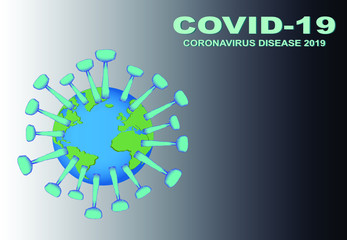 Pandemic Corona virus COVID-19 vector illustration design concept