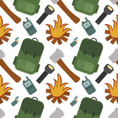 seamless pattern with a set of tools