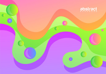 Colorful Modern fluid background. Abstract dynamic shapes composition. Eps10 vector.