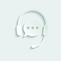 Paper online support, call operator icon