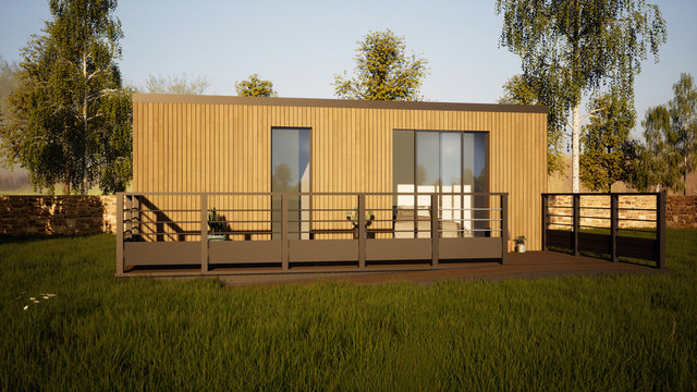 Vue 3d studio de jardin ind&eacute;pendant